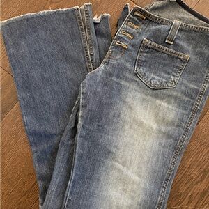 Vintage Abercrombie &Fitch Low waist  Button fly Flare jeans size 6